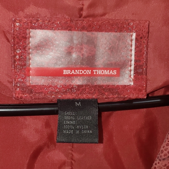 Real red leather snake print jacket - Picture 3 of 3